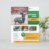 Modèle de brochure de services de retrait de déche (Debout devant)