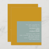 Modèle de budget Mustard Sage Mariage Invitation (Devant / Derrière)
