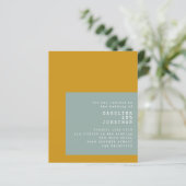 Modèle de budget Mustard Sage Mariage Invitation (Debout devant)