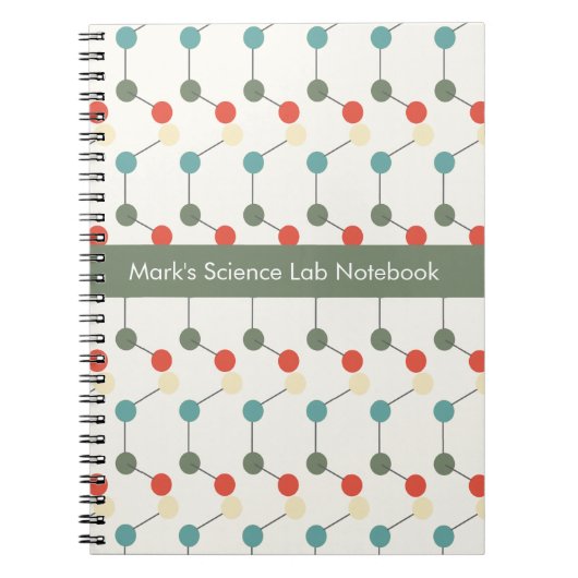 Modèle de cahier de chimie de laboratoire scientif (Devant)