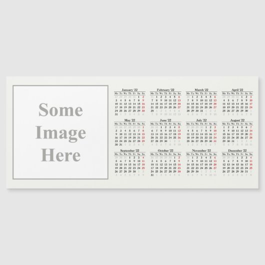 modèle de calendrier 2022 (Devant)