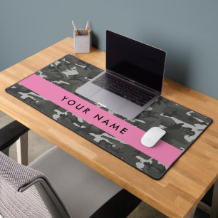 Modèle de camouflage gris, Votre nom, Personnalise
