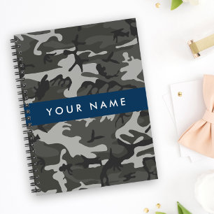 Modèle de camouflage gris, Votre nom, Personnalise