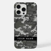 Modèle de camouflage gris, Votre nom, Personnalise (Verso)