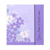 Modèle de Carnet floral violet tendance (Devant)