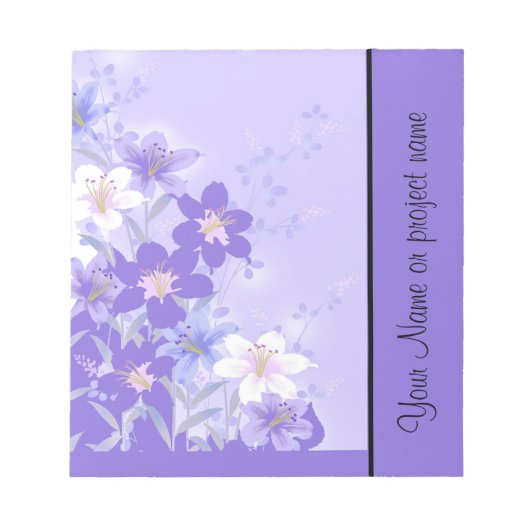 Modèle de Carnet floral violet tendance (Devant)