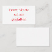 Modèle de carte à terme (Devant / Derrière)