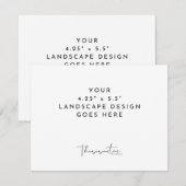 Modèle de carte au format paysage 4,25 x 5,5" pour (Devant / Derrière)