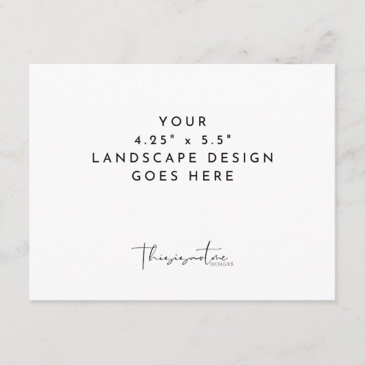 Modèle de carte au format paysage 4,25 x 5,5" pour (Devant)