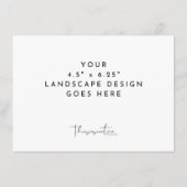 Modèle de carte au format paysage 4,5x6,25 pouces  (Dos)