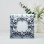 Modèle de carte blanche personnalisée - gris argen (Debout devant)