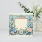 Modèle de carte blanche personnalisée - Invitation (Debout devant)