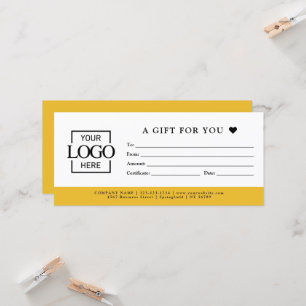 Modèle de carte cadeau d'entreprise minimaliste él