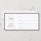 Modèle de carte cadeau imprimable facile à Customi (Dos)