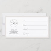 Modèle de carte cadeau imprimable facile à Customi (Dos)