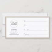 Modèle de carte cadeau imprimable facile à Customi (Dos)