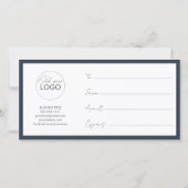 Modèle de carte cadeau imprimable facile à Customi (Dos)