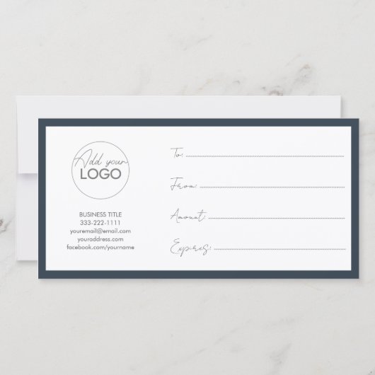 Modèle de carte cadeau imprimable facile à Customi (Dos)