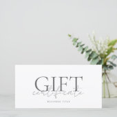 Modèle de carte cadeau imprimable facile à Customi (Debout devant)