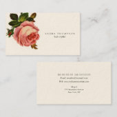 Modèle de carte d'affaires Antique Floral Hair Stl (Devant / Derrière)