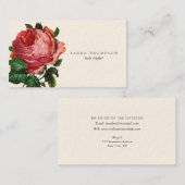 Modèle de carte d'affaires Antique Rose Hair Stlis (Devant / Derrière)