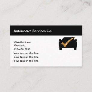 Modèle de carte d'affaires Classy Automotive Servi