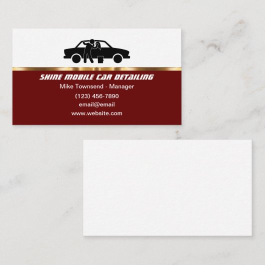 Modèle de carte d'affaires Classy Mobile (Devant / Derrière)