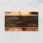 Modèle de carte d'affaires de la boulangerie / Pai (Dos)