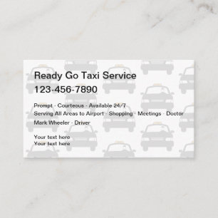 Modèle de carte d'affaires de service de taxi simp