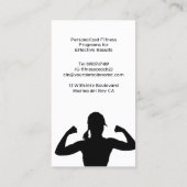 Modèle de carte d'affaires du formateur de conditi (Dos)