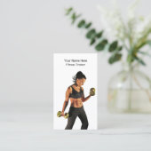 Modèle de carte d'affaires du formateur de conditi (Debout devant)