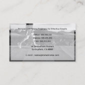 Modèle de carte d'affaires du formateur de conditi (Dos)