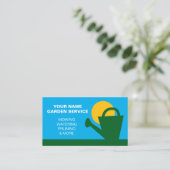 Modèle de carte d'affaires Gardener lawn care (Debout devant)