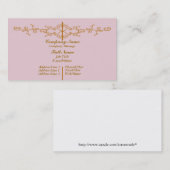 Modèle de carte d'affaires Gold Design en rose ten (Devant / Derrière)