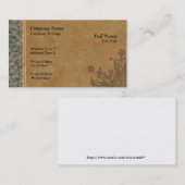 Modèle de carte d'affaires Ivy Dark Parchment tend (Devant / Derrière)