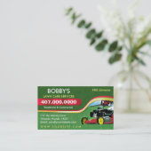 Modèle de carte d'affaires Landscaping Lawn Care M (Debout devant)