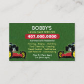 Modèle de carte d'affaires Landscaping Lawn Care M (Dos)