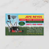 Modèle de carte d'affaires Landscaping Lawn Care M (Dos)