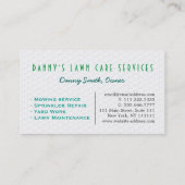 Modèle de carte d'affaires Landscaping Lawn Care M (Dos)