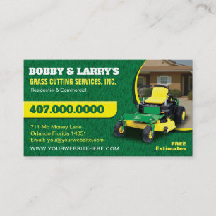 Modèle de carte d'affaires Landscaping Lawn Care M