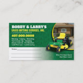 Modèle de carte d'affaires Landscaping Lawn Care M (Dos)