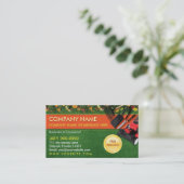 Modèle de carte d'affaires Landscaping Lawn Care M (Debout devant)