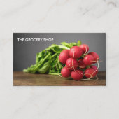 Modèle de carte d'affaires moderne Grocerst Radish (Devant)