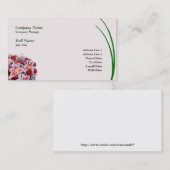 Modèle de carte d'affaires Pretty Pink Lilies (Devant / Derrière)