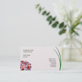 Modèle de carte d'affaires Pretty Pink Lilies (Debout devant)