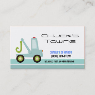 Modèle de carte d'affaires Tow Truck Automotive