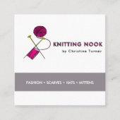 Modèle de carte d'affaires tricot Crochet Fil (Devant)