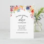 Modèle de carte d'anniversaire Wildflower modifiab (Debout devant)