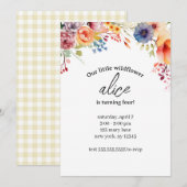 Modèle de carte d'anniversaire Wildflower modifiab (Devant / Derrière)