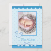 Modèle de carte d'annonce de naissance (Devant)